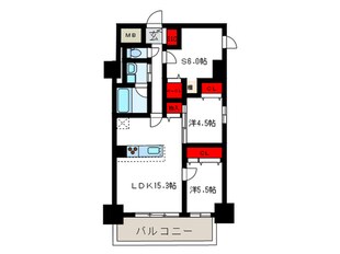 ル・マージュ新町の物件間取画像